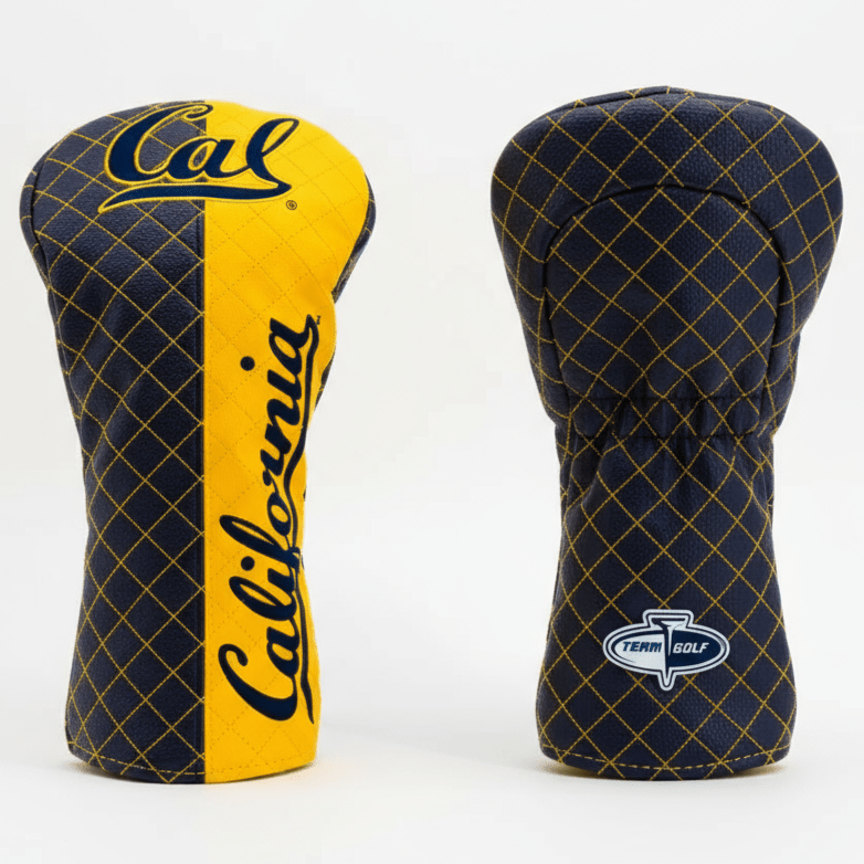 California Golden Bears Quilted Headcovers – Go Bears Collection - Driver Split - Club Rehab