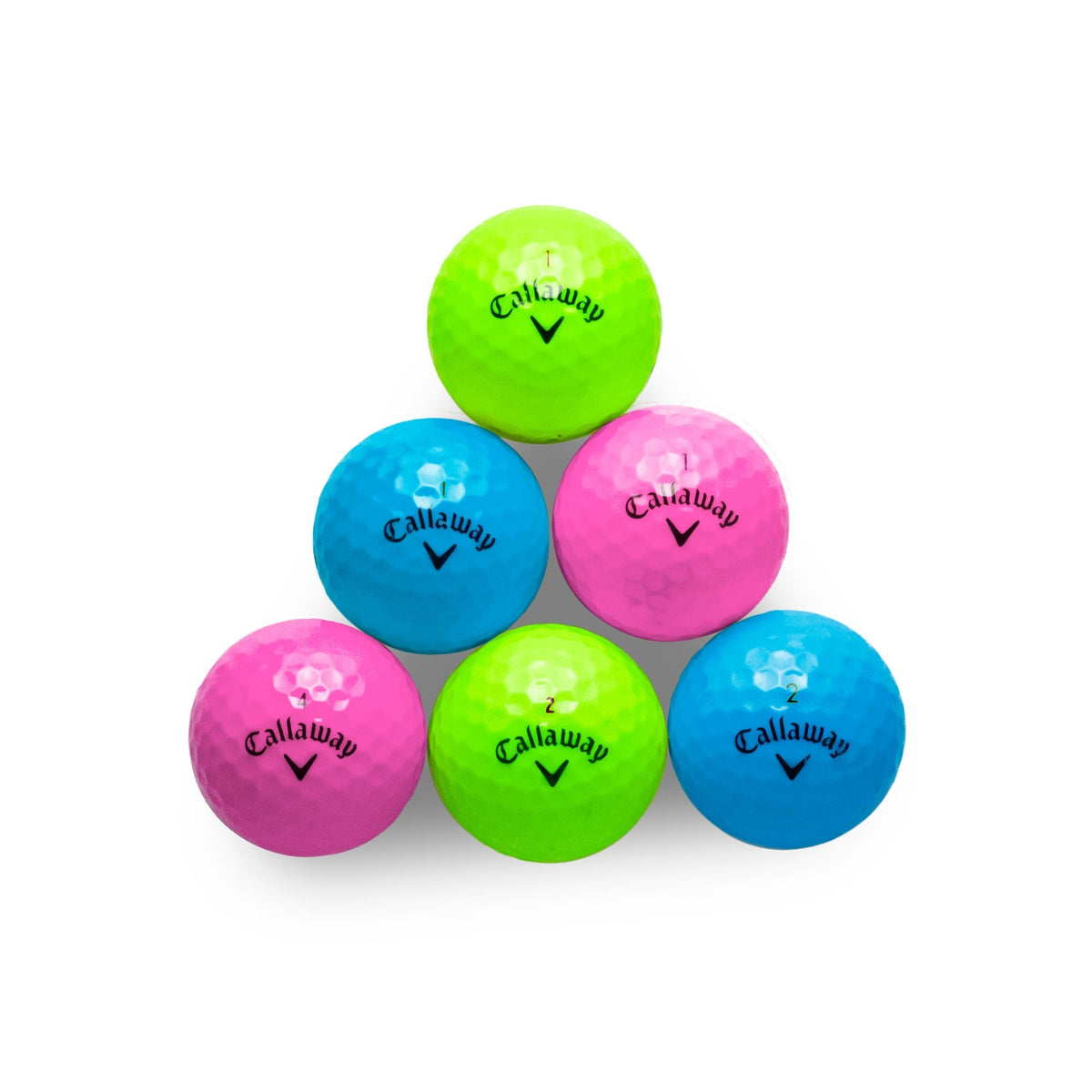 Callaway Assorted Models Mint Recycled Used Golf Balls, Color Mix - 1 Dozen - Mint - Club Rehab