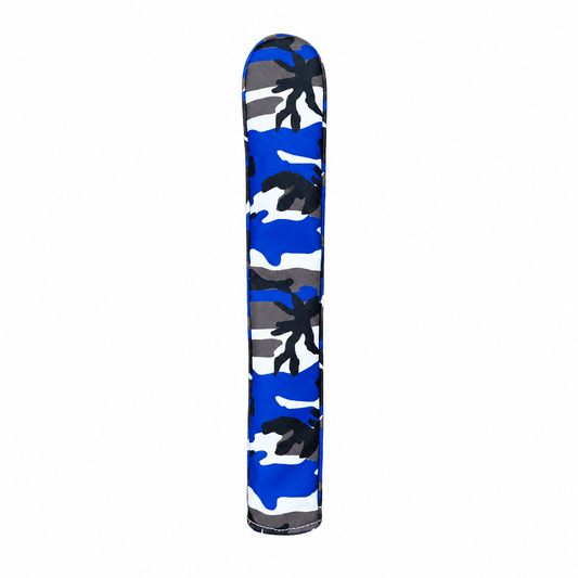 Blue camouflage golf alignment stick cover