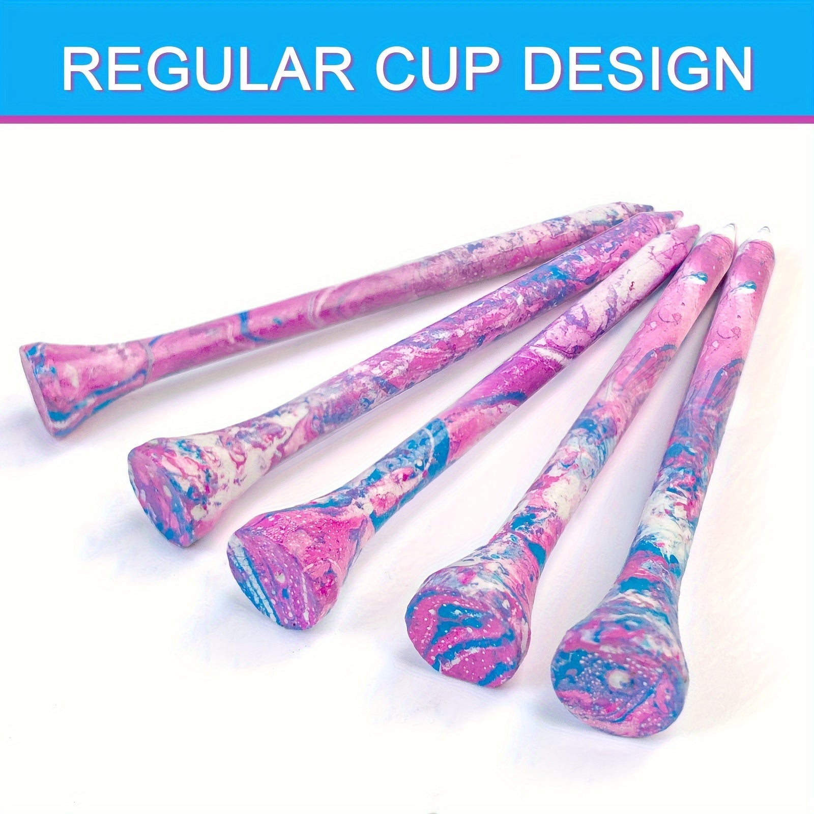 Camouflage Wooden Golf Tees – 50 - Pack (3.25”/83mm) - Club Rehab