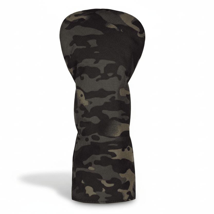 Canvas Camo Headcover - Black Multi Camo Driver - Club Rehab