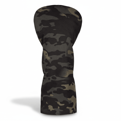 Canvas Camo Headcover - Black Multi Camo Driver - Club Rehab