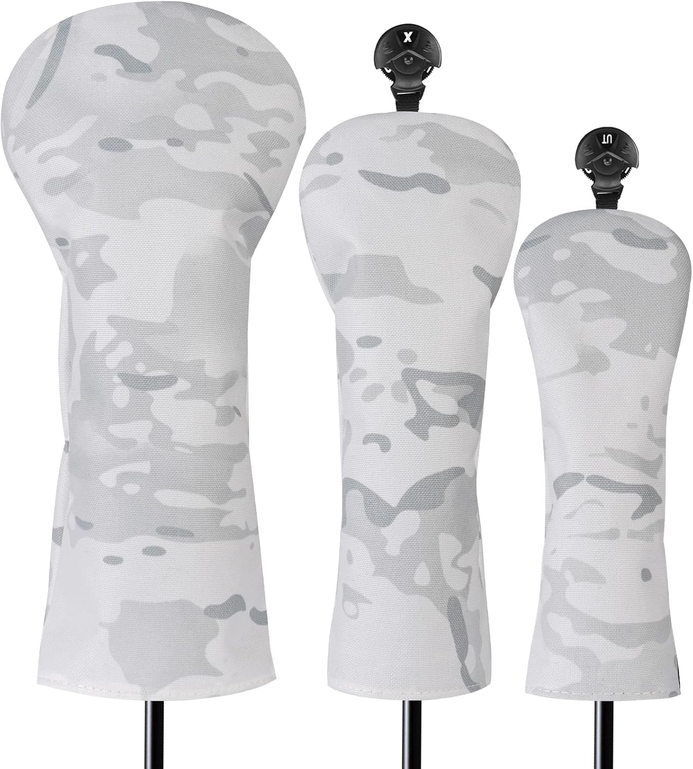 Canvas Camo Headcover - Snow Camo 3 PC Set - Club Rehab