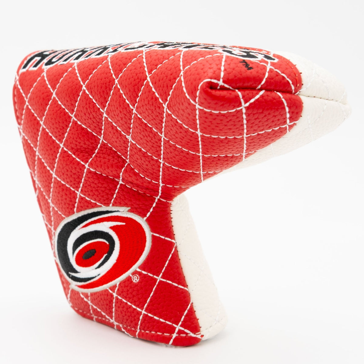 Carolina Hurricanes split blade putter quilted golf headcover alternate view