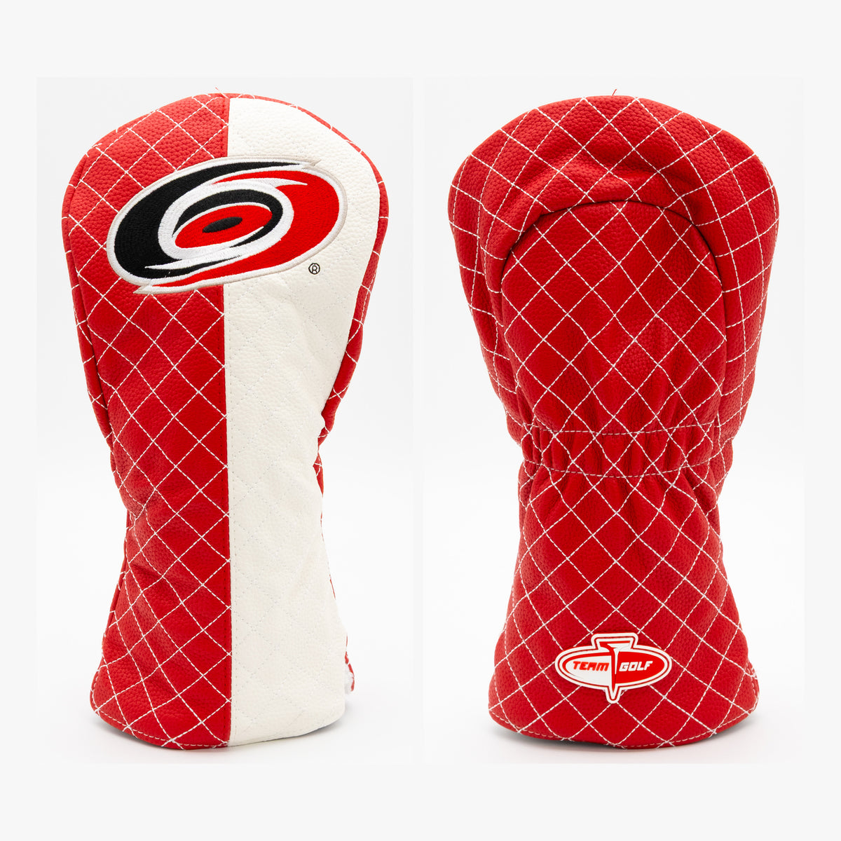 Carolina Hurricanes Split Quilted Driver Headcover, front and back views