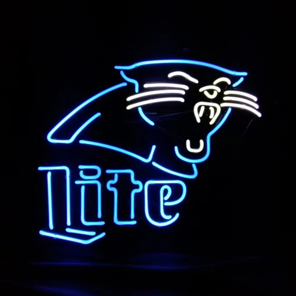 Carolina Panthers Miller Lite Neon Signs - Club Rehab