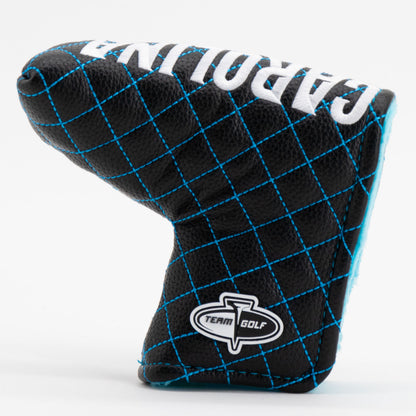 Carolina Panthers Solid Quilted Blade Putter Cover, back view