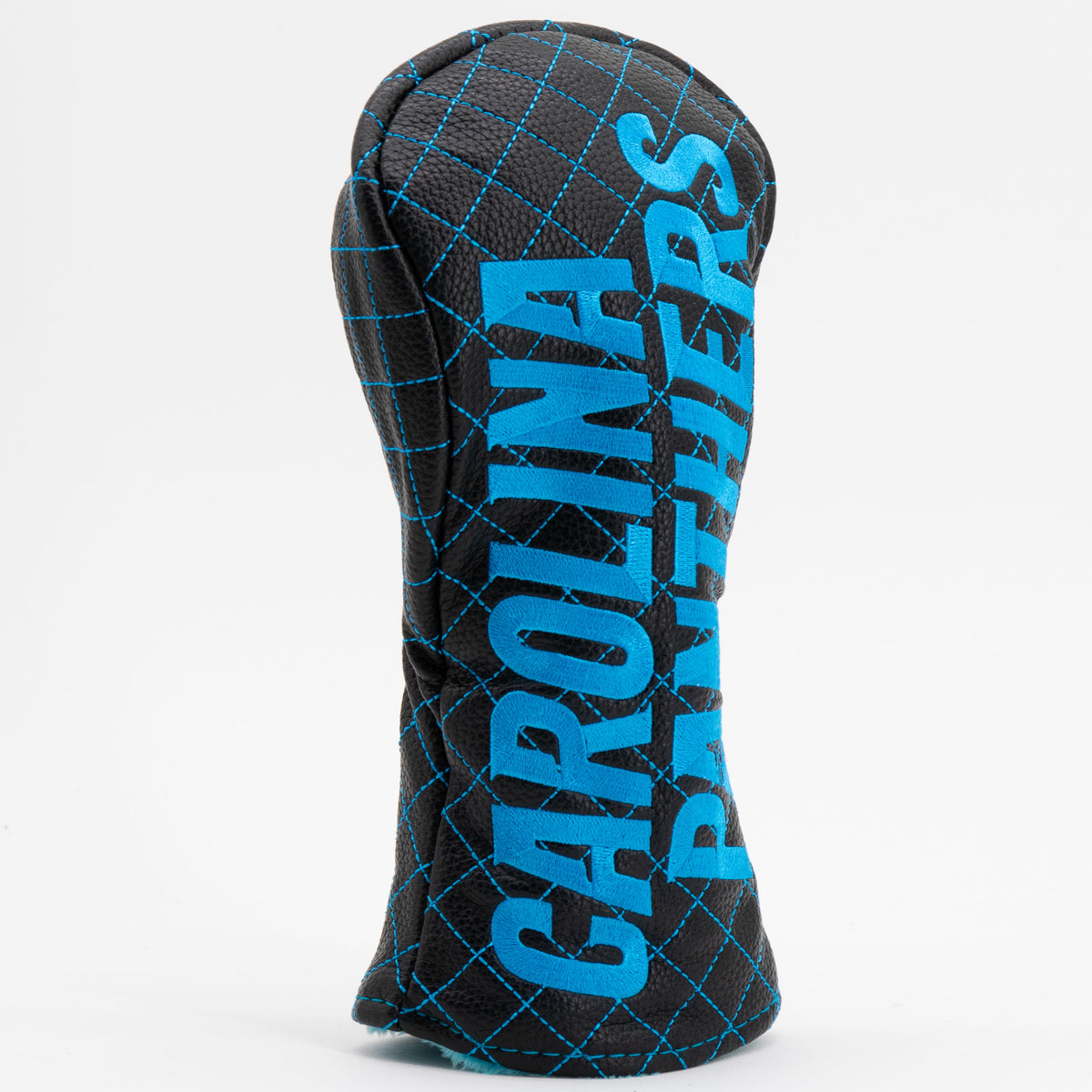 Carolina Panthers Solid Quilted Fairway Headcover, angled view