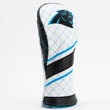 Carolina Panthers Striped Quilted Fairway Headcover, angled view