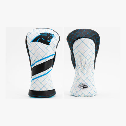 Carolina Panthers Striped Quilted Fairway Headcover, front and back views
