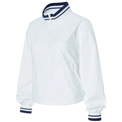 Casual Sports Skirt Set Contrasting Sports Running Jacket with Golf Skirt - White top S - Club Rehab