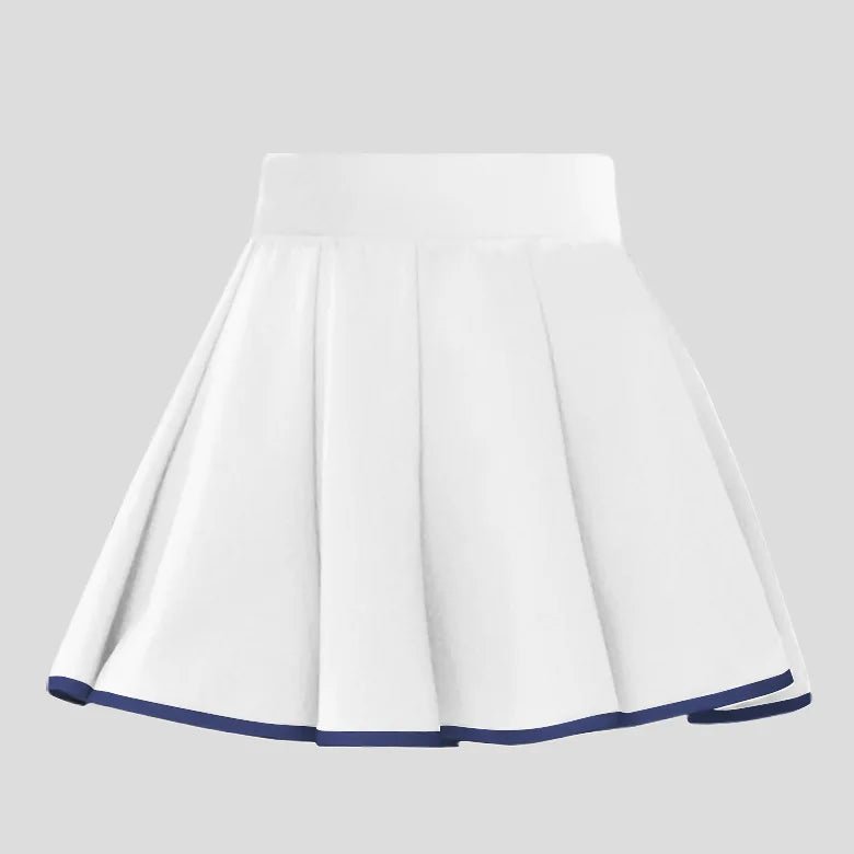Casual Sports Skirt Set Contrasting Sports Running Jacket with Golf Skirt - White trouser skirt S - Club Rehab