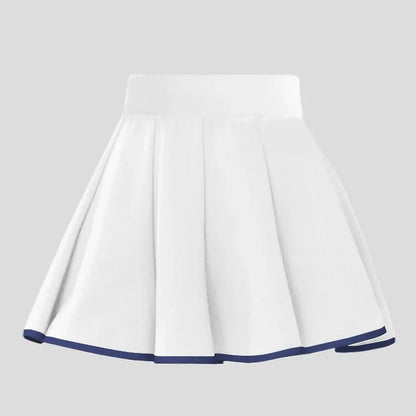 Casual Sports Skirt Set Contrasting Sports Running Jacket with Golf Skirt - White trouser skirt S - Club Rehab