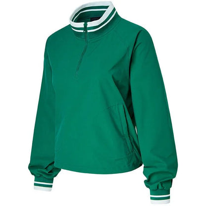 Casual Sports Skirt Set Contrasting Sports Running Jacket with Golf Skirt - Green top S - Club Rehab