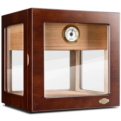 Cedar Wood Glass - Top Cigar Humidor - Club Rehab - Cigar AccessoriesDark Brown45461530149056