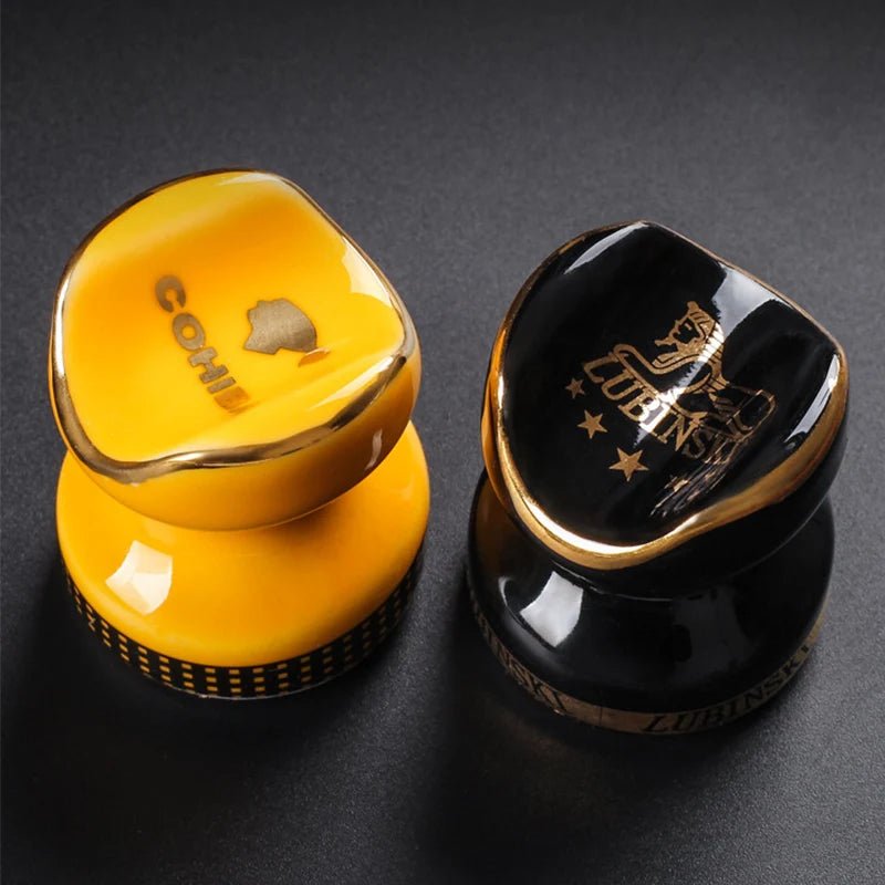 Ceramic Cigar Display Stand – Mini Cigar Holder & Ashtray - Club Rehab - Cigar AccessoriesBlackCeramic Cigar Display Stand – Mini Cigar Holder & Ashtray