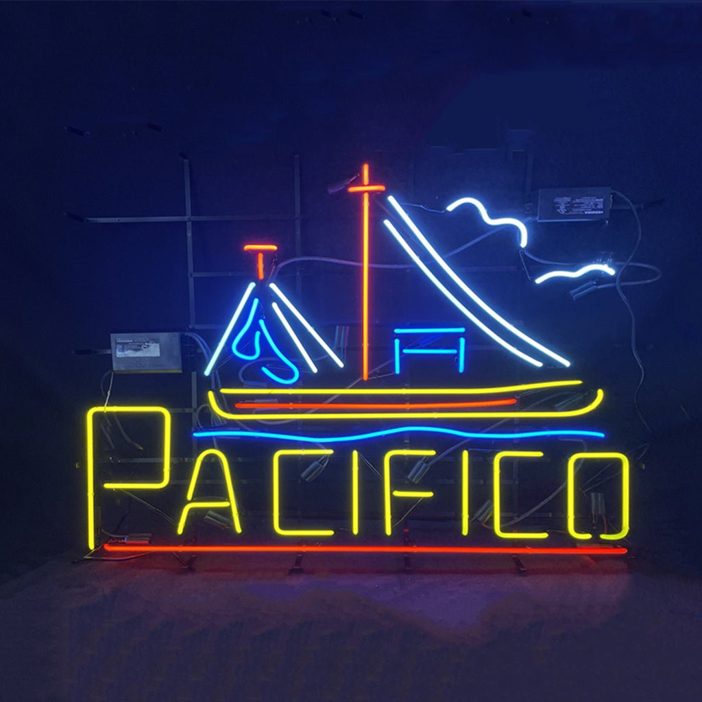 Cerveza Pacifico with Sailboat Neon Light Sign - Club Rehab
