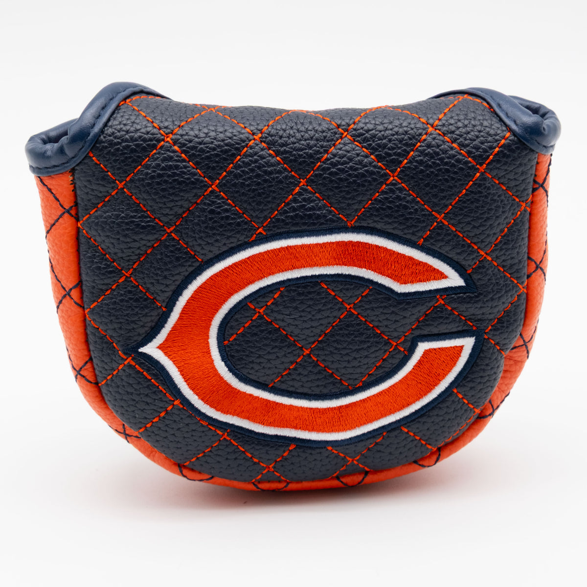 Chicago Bears Solid Mallet Putter quilted headcover, front view