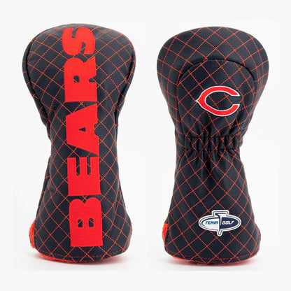 Chicago Bears Solid Quilted Driver Headcover, front and back views