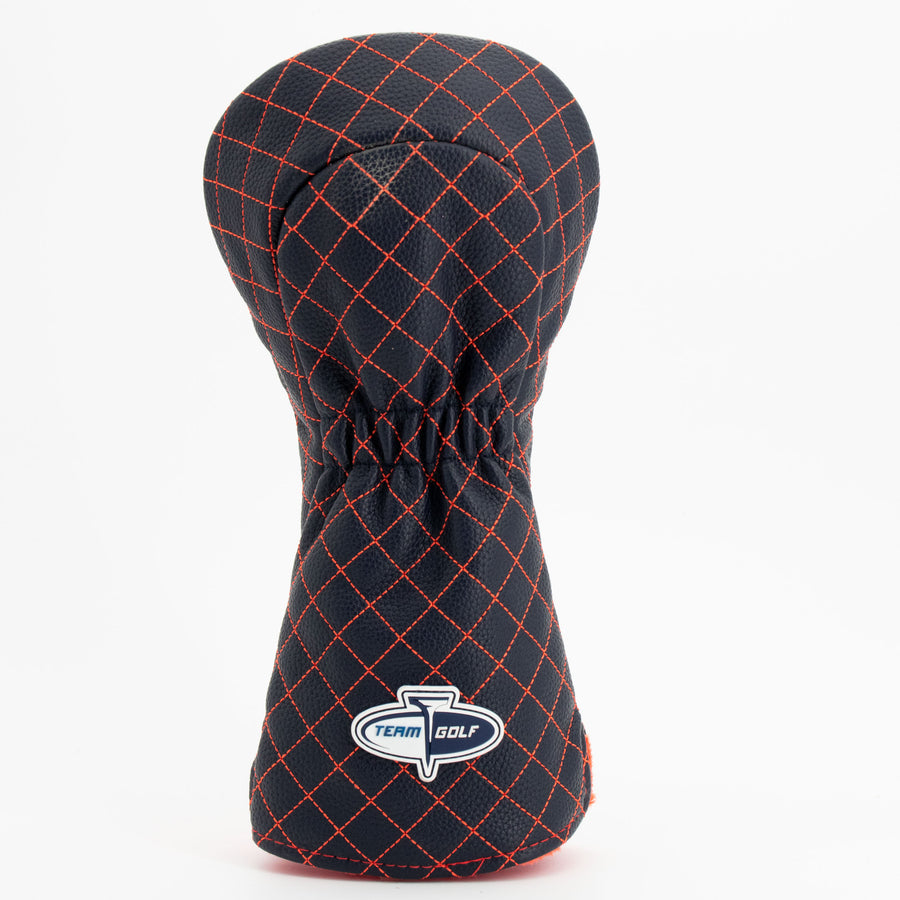 Chicago Bears split quilted driver cover, back view