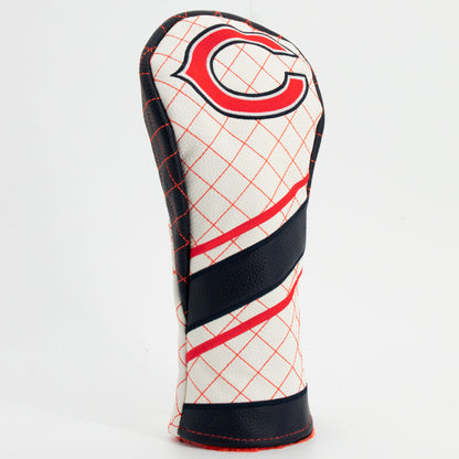 Chicago Bears Striped Quilted Fairway Headcover, angled view