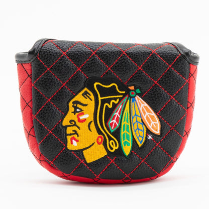 Chicago Blackhawks solid mallet putter quilted golf headcover