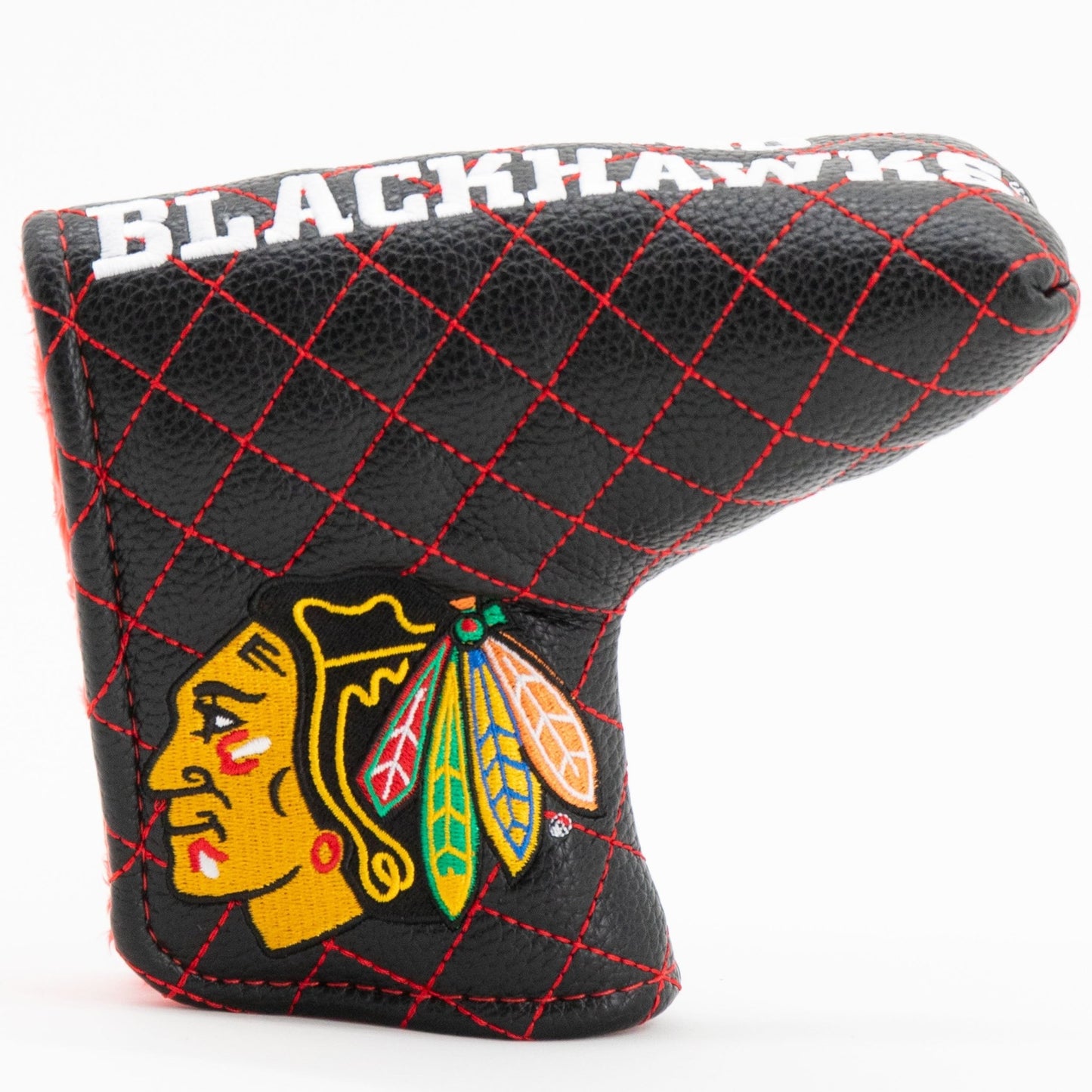Chicago Blackhawks solid blade putter quilted golf headcover