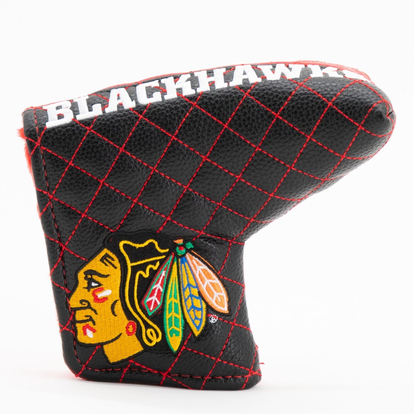 Chicago Blackhawks split blade putter quilted golf headcover