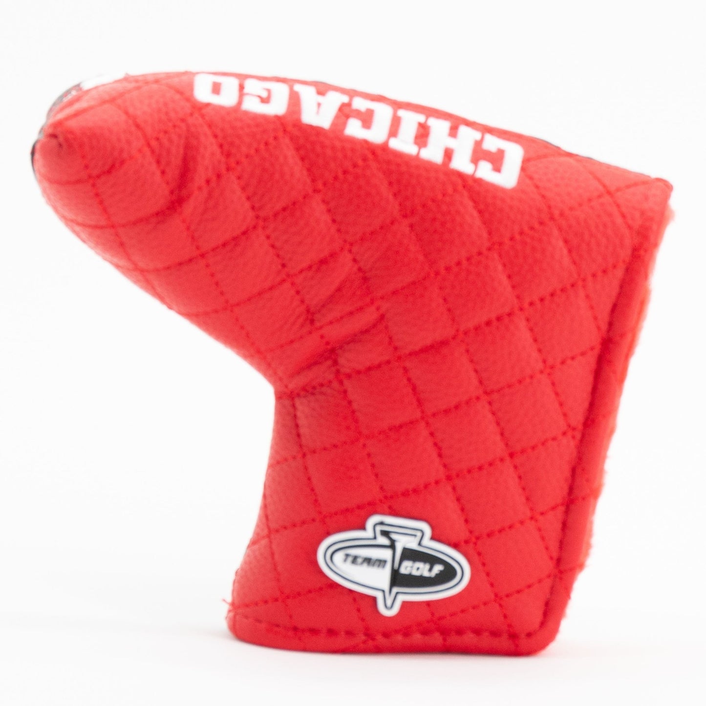 Chicago Blackhawks split blade putter quilted golf headcover alternate view