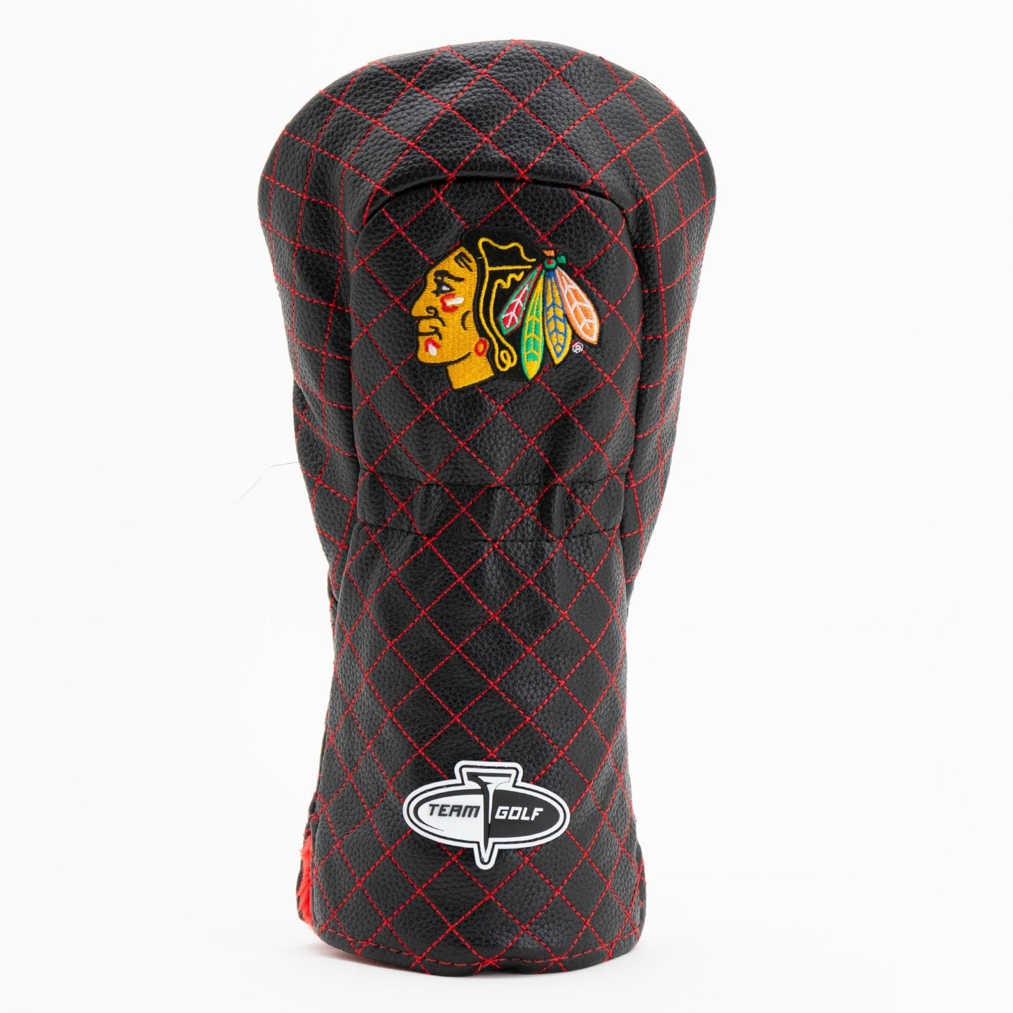 Chicago Blackhawks solid driver quilted golf headcover alternate view