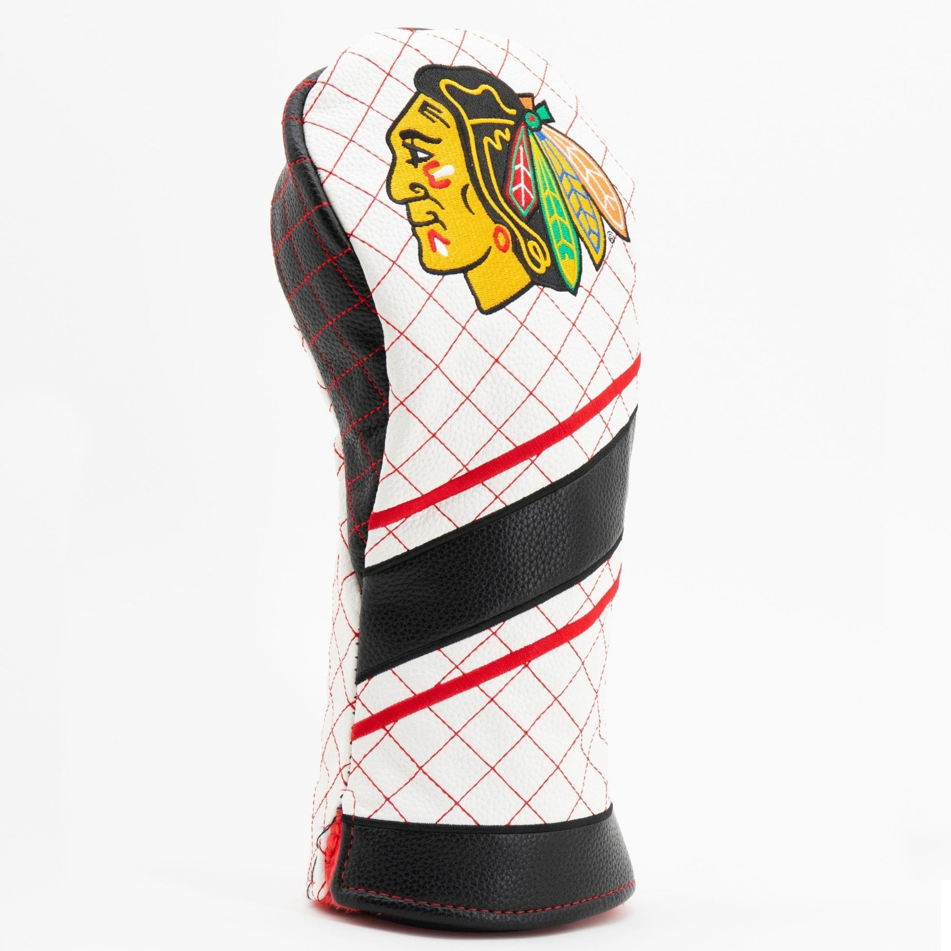 Chicago Blackhawks stripe driver quilted golf headcover alternate view