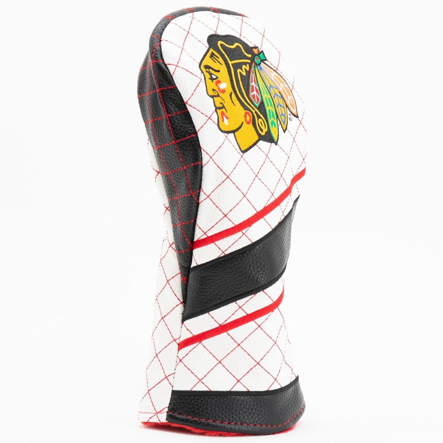 Chicago Blackhawks stripe fairway quilted golf headcover alternate view