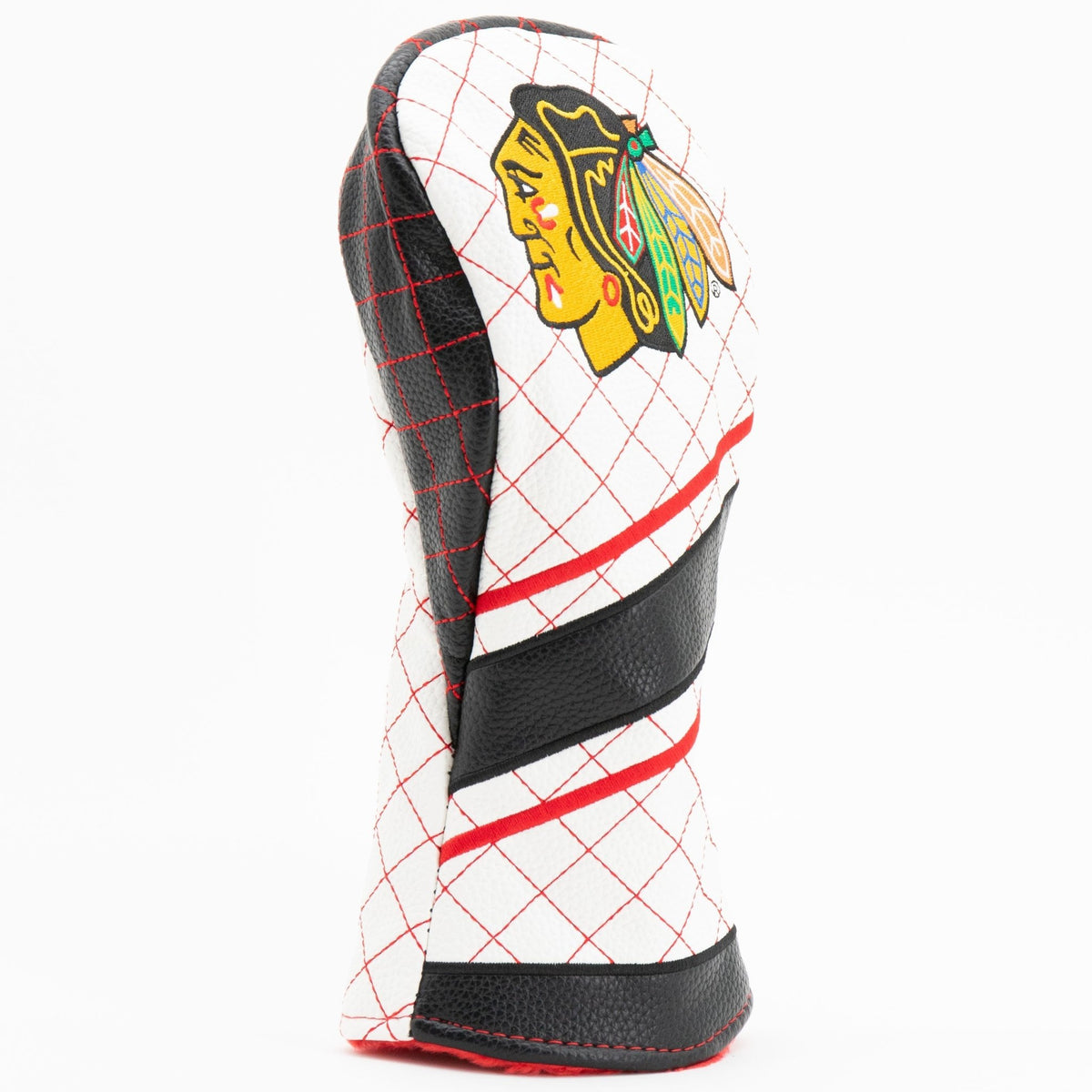 Chicago Blackhawks stripe fairway quilted golf headcover alternate view