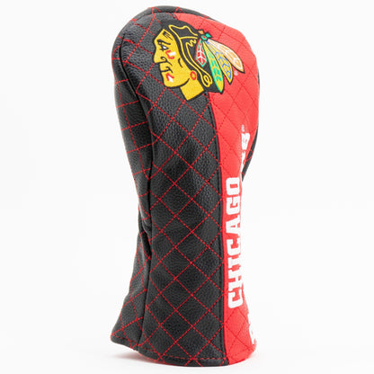 Chicago Blackhawks split fairway quilted golf headcover alternate view