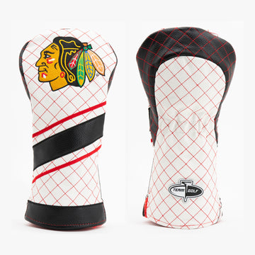 Chicago Blackhawks gestreifter gesteppter Driver-Schlägerhaube