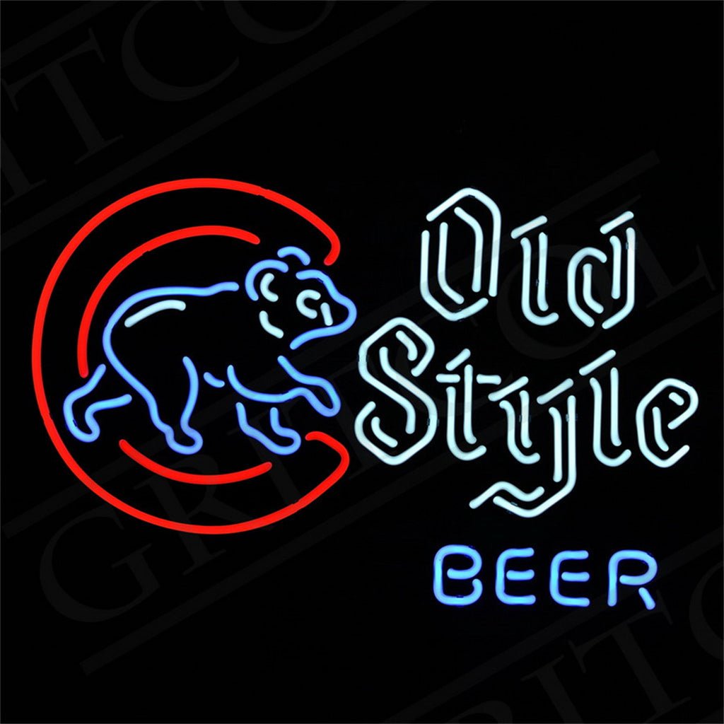 Chicago Cubs Old Style Beer Neon Signs Light - Club Rehab