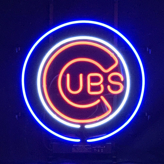 Chicago Cubs UBS Baseball Logo Neon_Signs - Club Rehab