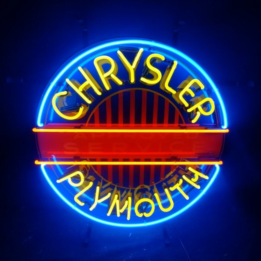 Chrysler Plymouth Auto Car Logo Neon Signs - Club Rehab