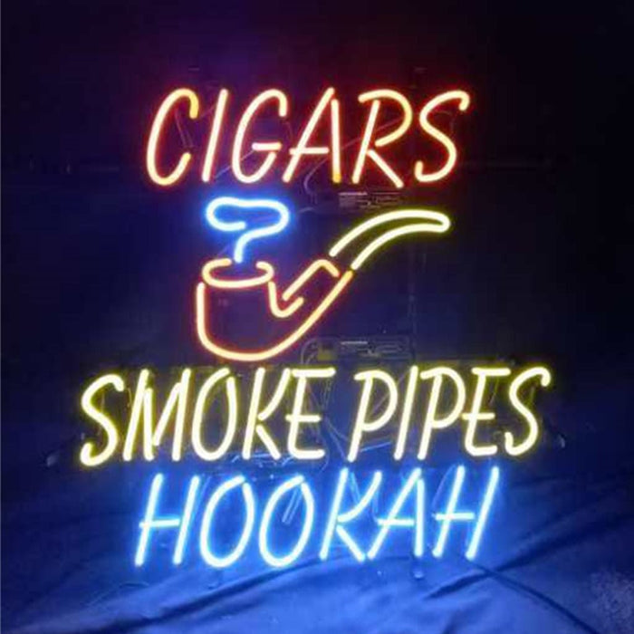 Cigars Smoke Pipes Hookah Neon Signs - Club Rehab