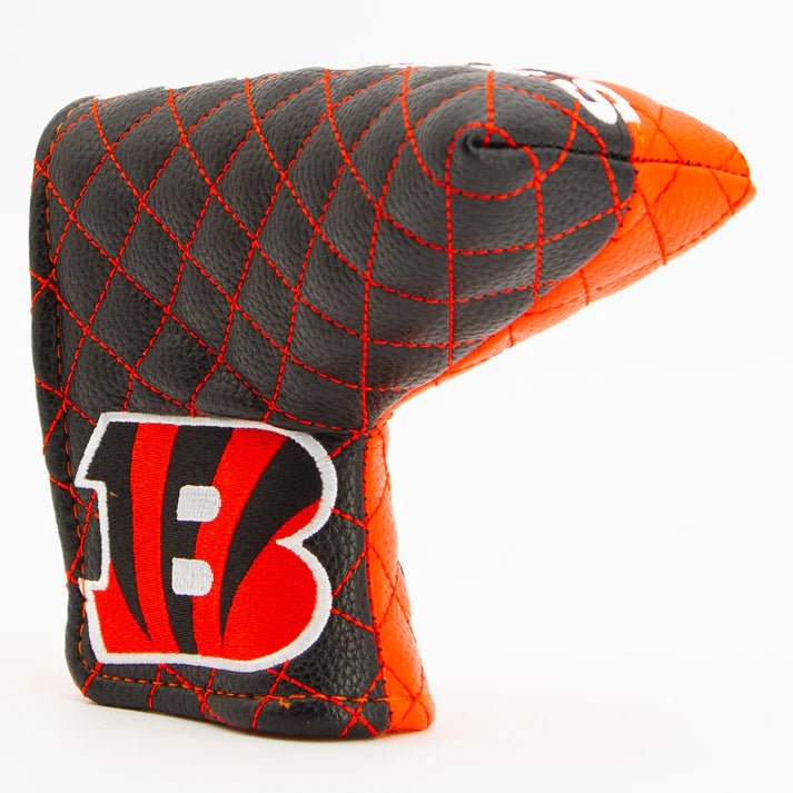 Cincinnati Bengals Quilted Headcovers – Who Dey Collection - Blade Putter Split - Club Rehab