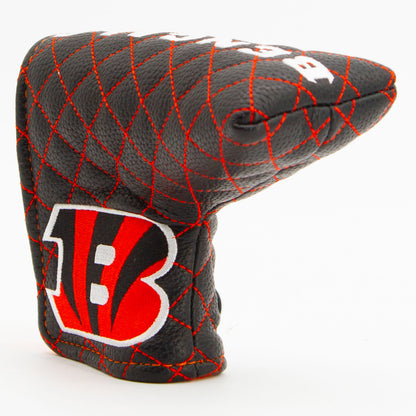 Cincinnati Bengals Solid Quilted Blade Putter Cover, angled view