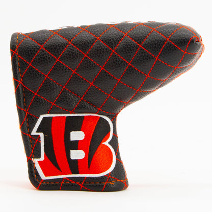 Cincinnati Bengals Split Quilted Blade Putter Cover, front view