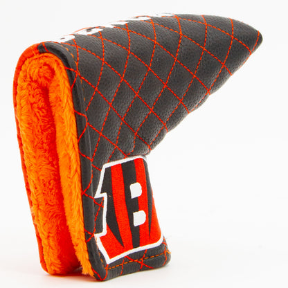 Cincinnati Bengals Split Quilted Blade Putter Cover, opening detail