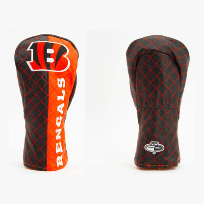 Cincinnati Bengals Split Quilted Fairway Headcover, front and back views