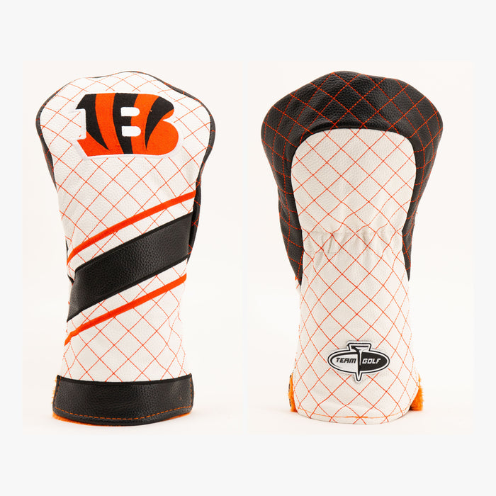 Cincinnati Bengals Striped Quilted Driver Headcover, front and back views