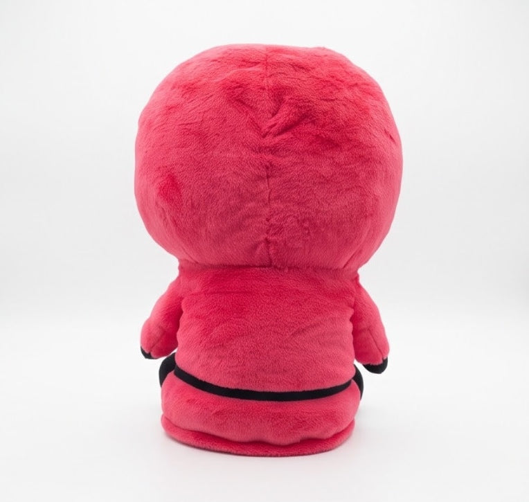 Circle Guard pink plush driver headcover, back view
