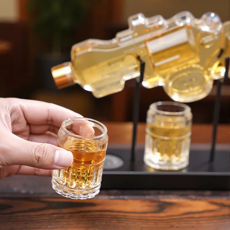 Classic Revolver Whiskey Decanter Set - Club Rehab