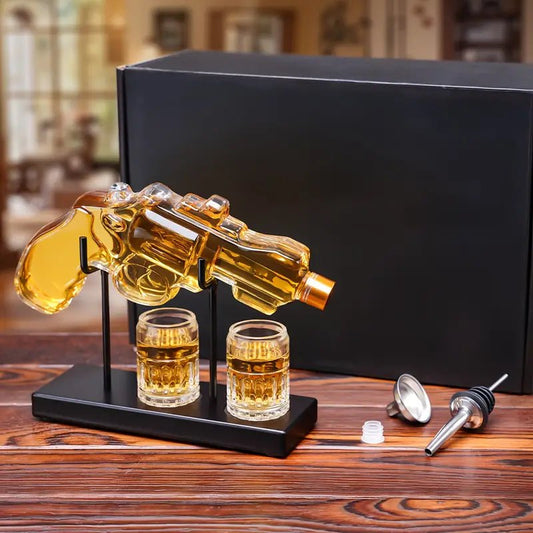 Classic Revolver Whiskey Decanter Set - Club Rehab