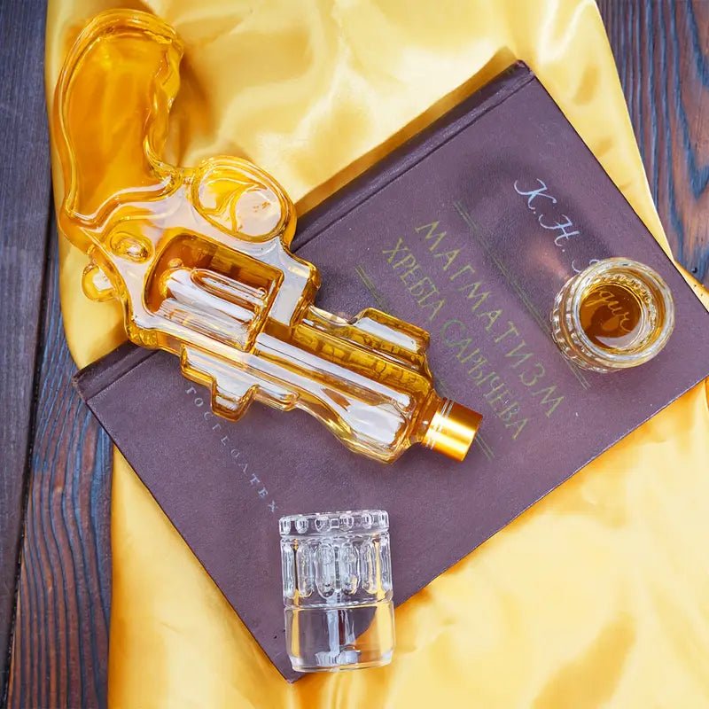 Classic Revolver Whiskey Decanter Set - Club Rehab