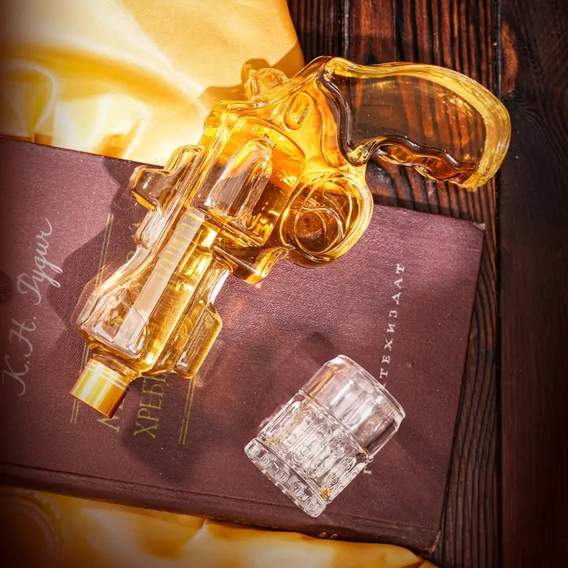 Classic Revolver Whiskey Decanter Set - Club Rehab